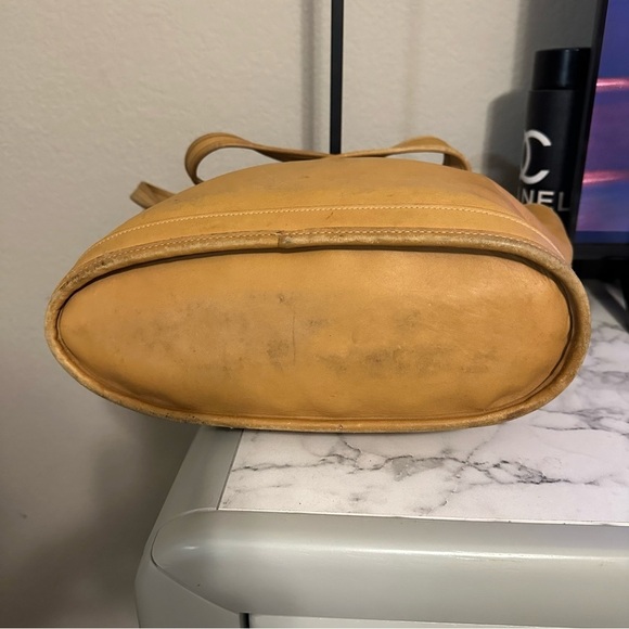 Vintage Coach Bleecker basket Camel leather tote 9302 - Picture 7 of 14